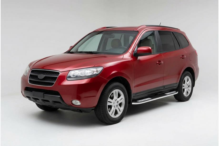 Hyundai Santa Fe 2 2006-2012 Side Steps Tayga V2 (2 pcs, Aluminum) Image