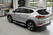 Hyundai Tucson TL 2016-2021 Side Steps Tayga V2 (2 pcs, Aluminum) photo 1