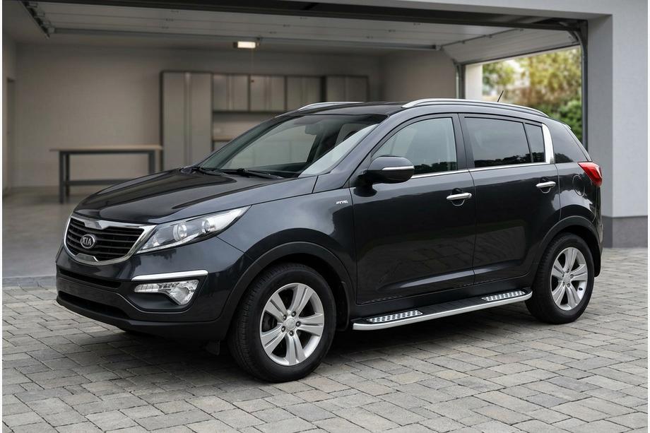 Kia Sportage 2010-2015 Side Steps Tayga V2 (2 pcs, Aluminum) Image