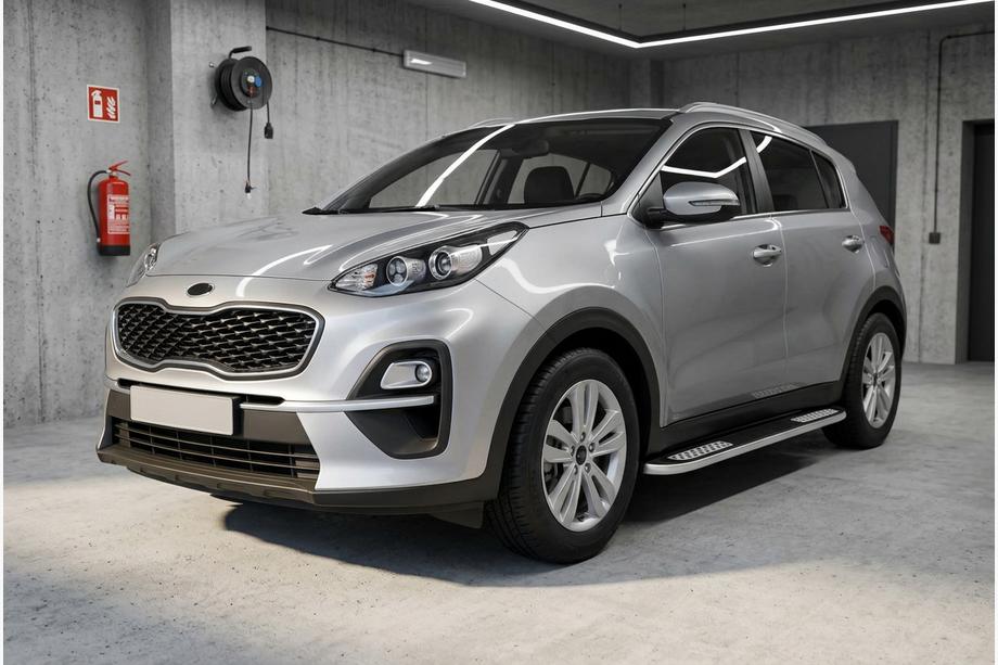 Kia Sportage 2015-2021 Side Steps Tayga V2 (2 pcs, Aluminum) Image