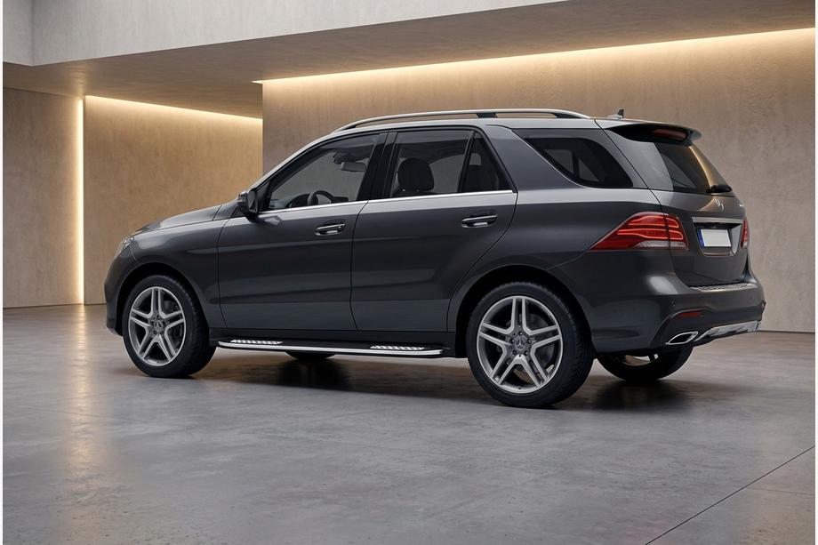 Mercedes GLE/ML class W166 2011-2018 Side Steps Tayga V2 (2 pcs, Aluminum) Image