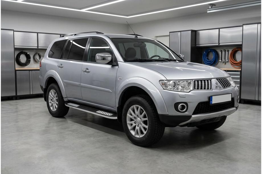 Mitsubishi Pajero Sport 2008-2015 Side Steps Tayga V2 (2 pcs, Aluminum) Image