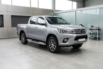 Toyota Hilux 2015- Side Steps Tayga V2 (2 pcs, Aluminum) photo 1