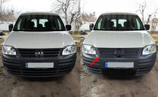 Volkswagen Caddy 2004-2010 Winter grille cover (upper) Matte photo 1