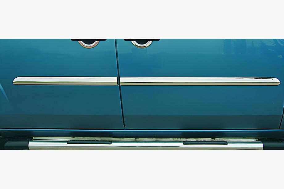 Fiat Doblo I 2001-2005 Door Mouldings Stainless Steel (4 pcs) OmsaLine - Italian Stainless Steel Image