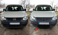 Volkswagen Caddy 2004-2010 Winter cover for grille (lower) Matte photo 1