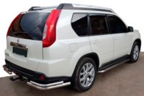 Nissan X-trail T31 2007-2014 Rear Corner Bars AK003-Double (2 pcs, stainless steel) photo 1