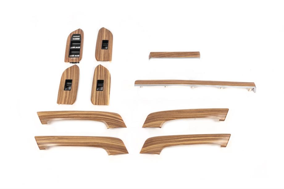 Toyota Land Cruiser Prado 150 2009-2023 Set of wood trim inserts (light) Image