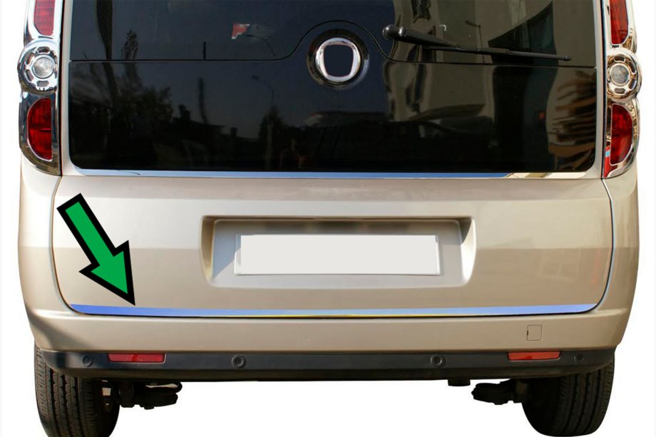 Fiat Doblo II 2010-2022 Trunk Lid Edge Trim Stainless Steel Photo 2