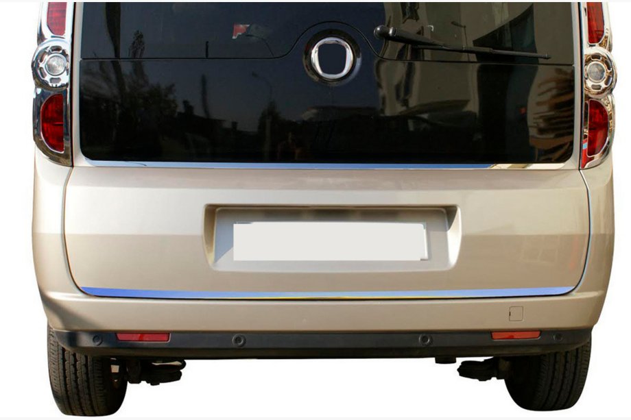 Fiat Doblo II 2010-2022 Trunk Lid Edge Trim Stainless Steel Carmos - Turkish Stainless Steel Image