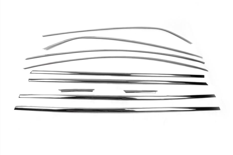 Renault Megane IV 2016-2025 Full Window Trim (Sedan, 12 pcs, Stainless Steel) OmsaLine - Italian Stainless Steel Photo 4