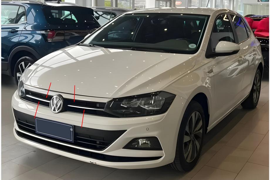 Volkswagen Polo 2017- Grille Trim Main Stainless Steel Image