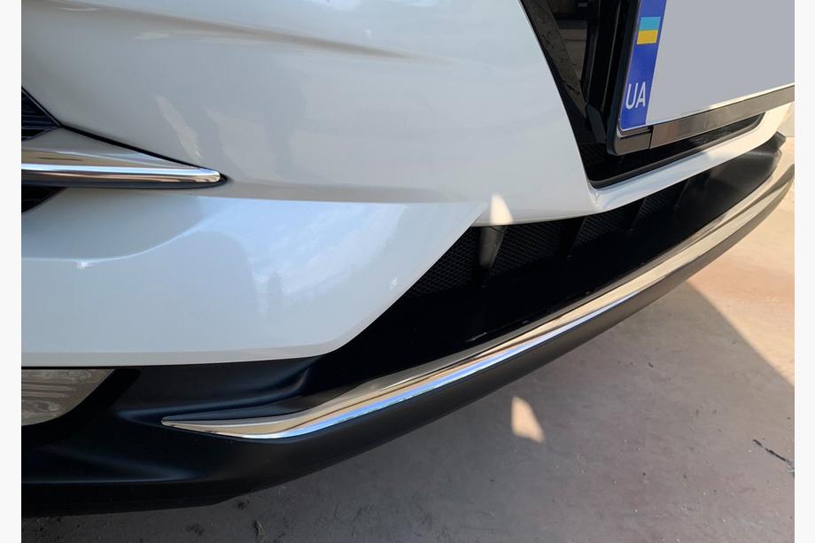 Nissan Qashqai 2014-2021 Stainless Steel Front Bumper Protector (2017↗︎) Carmos - Turkish Stainless Steel Image