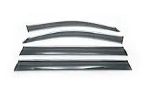 Mercedes GL/GLS class X166 2012-2019 Window deflectors with chrome trim (4 pcs, HIC) photo 2