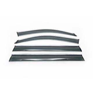 Window deflectors with chrome trim (4 pcs, HIC) photo 2