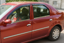 Renault Logan I 2008-2013 Door Mouldings Stainless Steel (4 pcs) Carmos - Turkish Stainless Steel photo 4