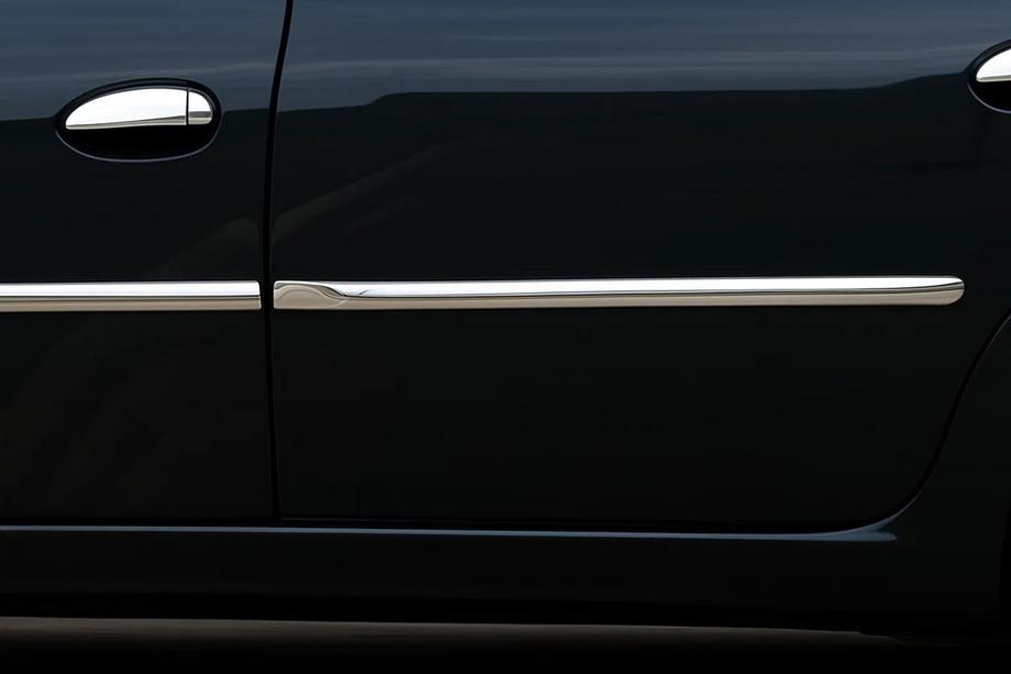 Renault Logan I 2008-2013 Door Mouldings Stainless Steel (4 pcs) Carmos - Turkish Stainless Steel Image