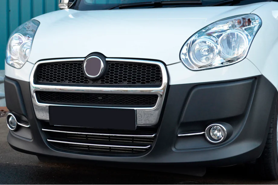 Fiat Doblo II 2010-2022 Lower grille trim (2010-2015, 2 pcs, stainless steel) Photo 7