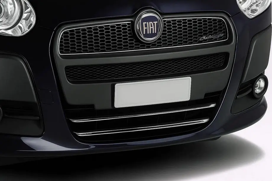 Fiat Doblo II 2010-2022 Lower grille trim (2010-2015, 2 pcs, stainless steel) Photo 1
