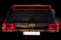 Toyota Land Cruiser 200 2007-2021 Rear Spoiler FullLed (2016+) Black photo 2