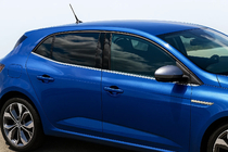 Renault Megane IV 2016-2025 Window Lower Trim (HB, 6 pcs, Stainless Steel) photo 1