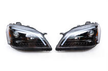 Mercedes ML W164 2005-2011 Front headlights with LED element (2005-2008, 2 pcs, dark) photo 2