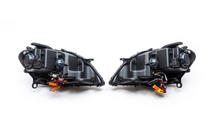 Mercedes ML W164 2005-2011 Front headlights with LED element (2005-2008, 2 pcs, dark) photo 6