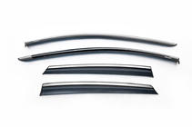 Seat Leon 2013-2020 Window deflectors with chrome trim (HB, 4 pcs, Niken) photo 2