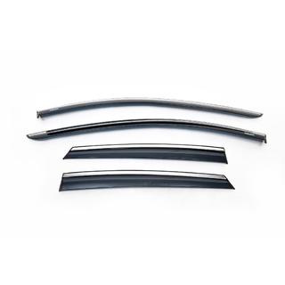 Window deflectors with chrome trim (HB, 4 pcs, Niken) photo 2