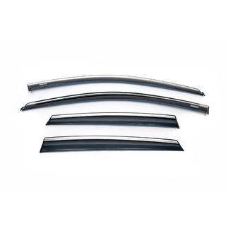 Window Deflectors with Chrome Trim HB (4 pcs, Niken) Volkswagen Polo 2017- photo 2