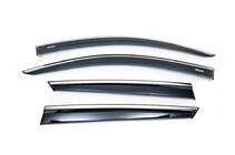 Toyota C-HR 2016-2023 Window deflectors with chrome trim (4 pcs, Niken) photo 3