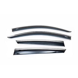 Window deflectors with chrome trim (4 pcs, Niken) photo 3