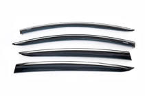 Ford Focus IV 2018- Window Deflectors with Chrome Trim HB/SD (4 pcs, Niken) photo 2