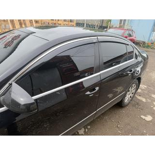 Window deflectors with chrome molding SD (EU, 4 pcs, Niken) photo 3