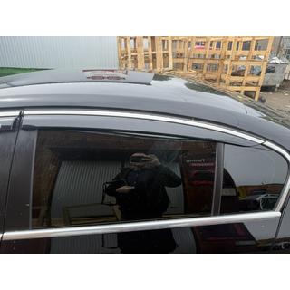 Window deflectors with chrome molding SD (EU, 4 pcs, Niken) photo 2