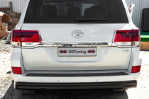 Toyota Land Cruiser 200 2007-2021 Chrome Tail Light Covers (2015+, 4pcs, Plastic) photo 2