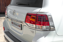 Toyota Land Cruiser 200 2007-2021 Chrome Tail Light Covers (2015+, 4pcs, Plastic) photo 3