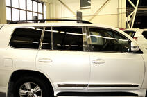 Toyota Land Cruiser 200 2007-2021 Full Window Trim and Pillar Covers Stainless Steel photo 15