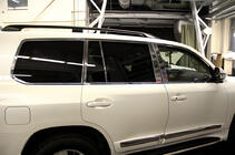 Toyota Land Cruiser 200 2007-2021 Full Window Trim and Pillar Covers Stainless Steel photo 17