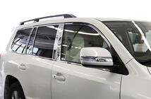 Toyota Land Cruiser 200 2007-2021 Full Window Trim and Pillar Covers Stainless Steel photo 16
