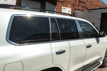 Toyota Land Cruiser 200 2007-2021 Full Window Trim and Pillar Covers Stainless Steel photo 2