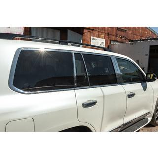 Full Window Trim and Pillar Covers Stainless Steel Toyota Land Cruiser 200 2007-2021 photo 2
