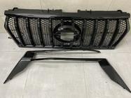 Toyota Land Cruiser Prado 150 2009-2023 Grille 2017↗ LED (Zeus Black, with Black Eyelids) photo 3