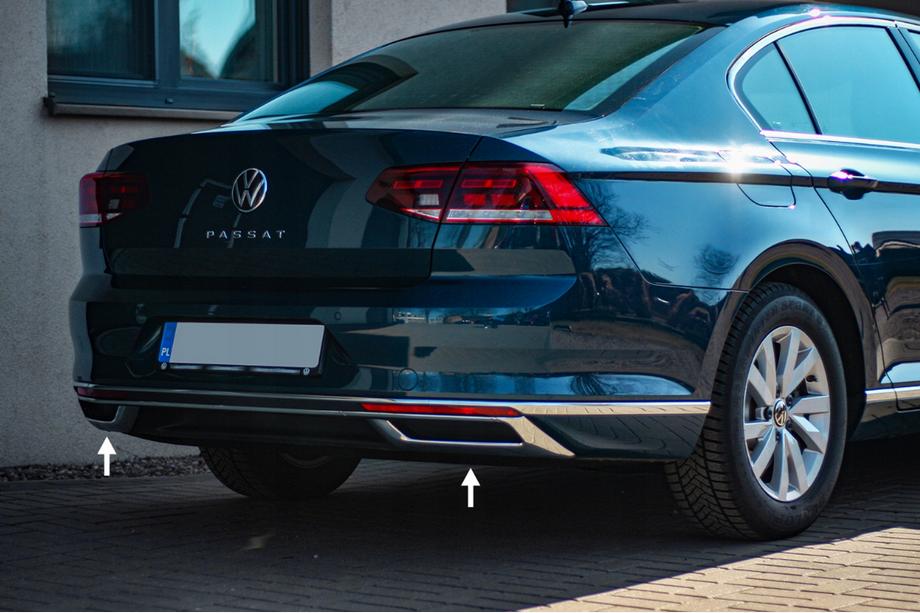 Volkswagen Passat B8 2015-2023 Exhaust tips OmsaLine SD/SW (2019+, 3 pcs, stainless steel) Image