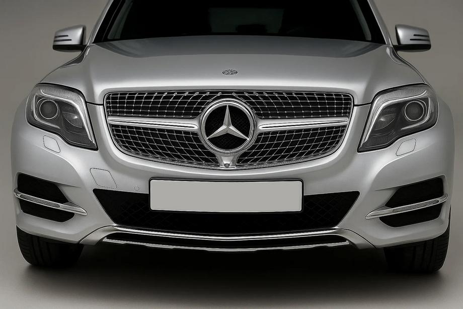 Mercedes GLK class X204 2008-2015 Front Grille Diamond Silver (2013-2015) Without camera Photo 1