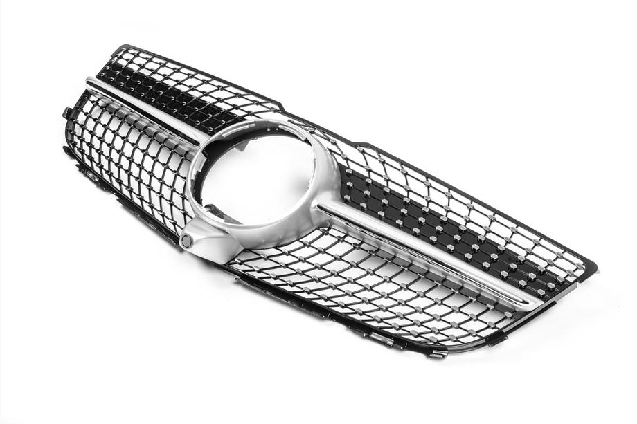Mercedes GLK class X204 2008-2015 Front Grille Diamond Silver (2013-2015) Without camera Photo 4