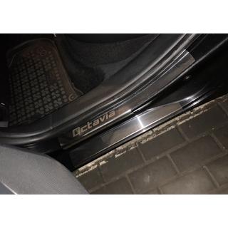 Carmos Door Sill Protectors (8 pcs, Stainless Steel) Skoda Octavia II A5 2010-2013 photo 2