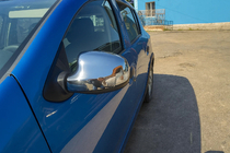 Renault Sandero 2013-2022 Mirror Covers (2 pcs, Stainless Steel) photo 1