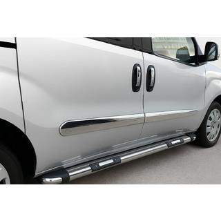 Door Moldings Stainless Steel (4 pcs) Fiat Doblo II 2010-2022 photo 1