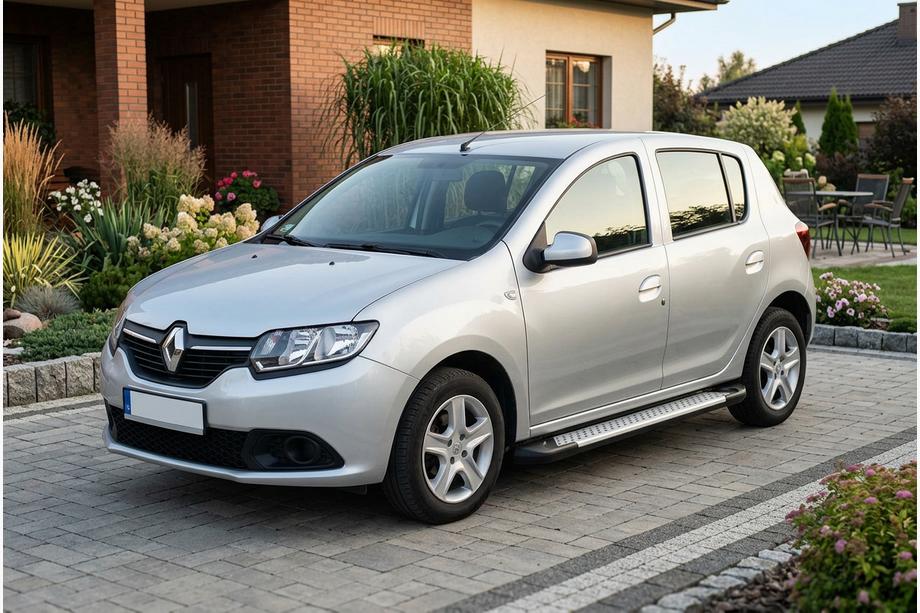Renault Sandero 2013-2022 Side Steps Allmond Grey (2 pcs, Aluminum) Image